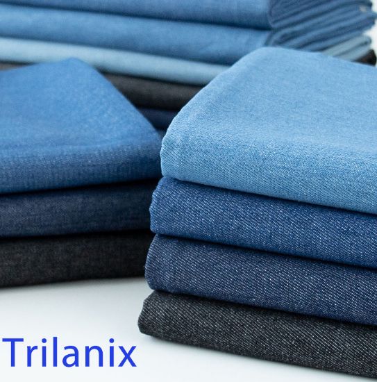 Picture of Trilanix Light Denim 4.8OZ Fat Quarter 6pcs 18"X22" 100% Cotton Solid Fabric Quilting Fabric Arts, DIY Crafts & Sewing Patchwork - Middle and Deep Three Colors