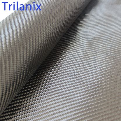 Picture of Trilanix Metal fibre fabrics, Carbon Fiber Fabric Pure Cloth 2 x 2 Twill Weave-3k/220g for Cars Structural Reinforcement on Concrete Wall Basement Boat Repair(1 Roll)